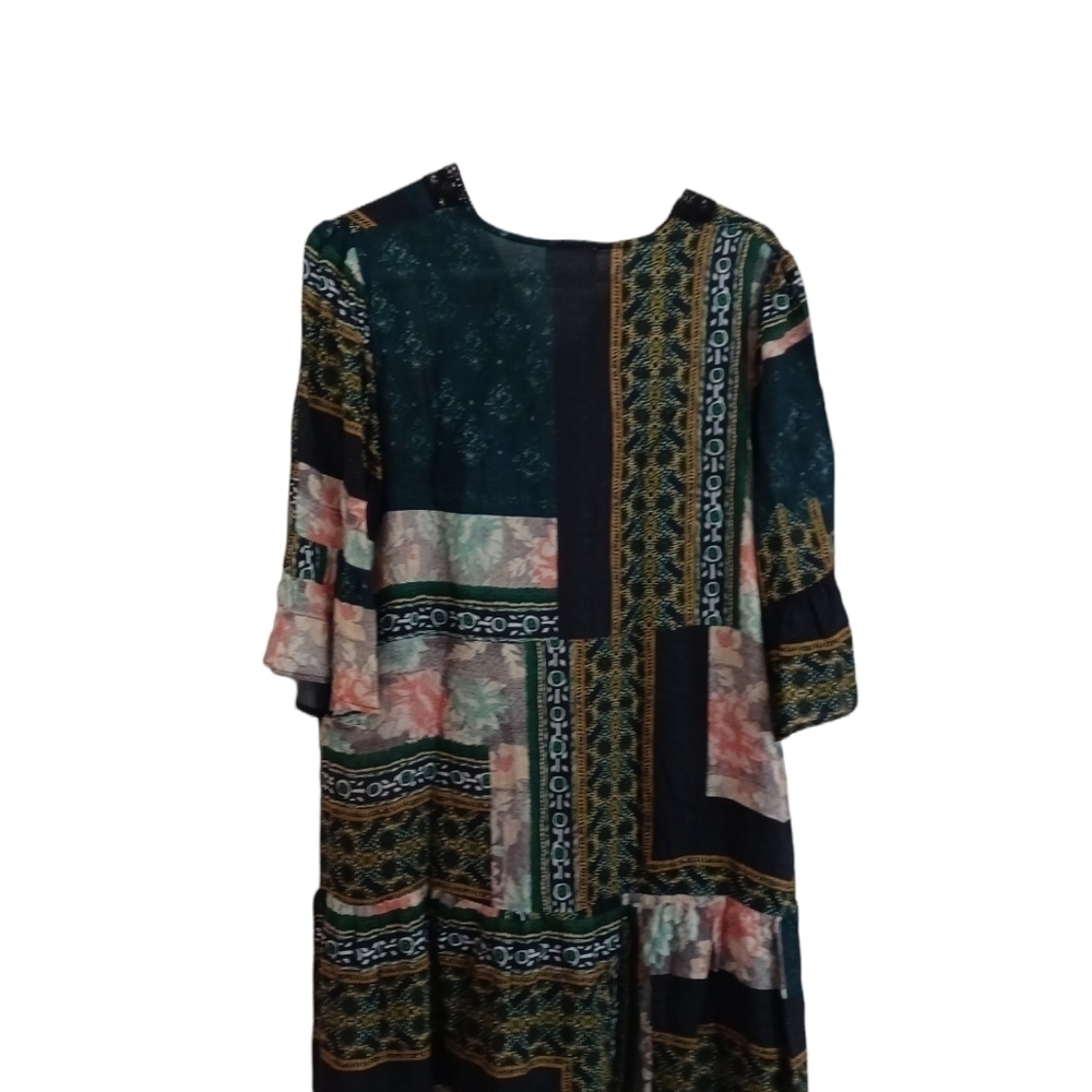 Maeve Multicolored Patchwork Shift - image 2